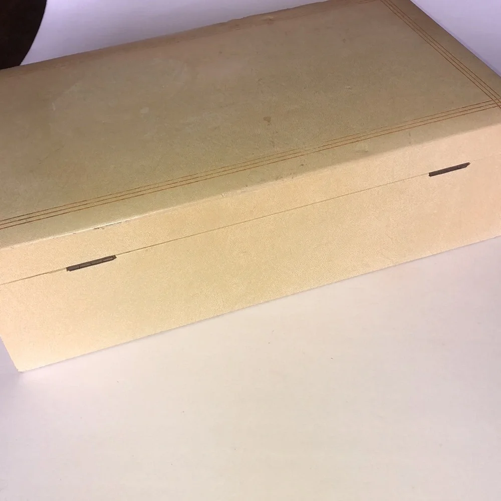 Vintage Red Velvet Jewelry Box